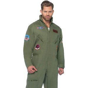 Top Gun Flight Suit Fighter Pilot Costume 1 Piece Adult S/M
